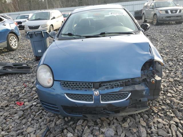 1B3ES56C33D219063 - 2003 DODGE NEON SXT BLUE photo 5