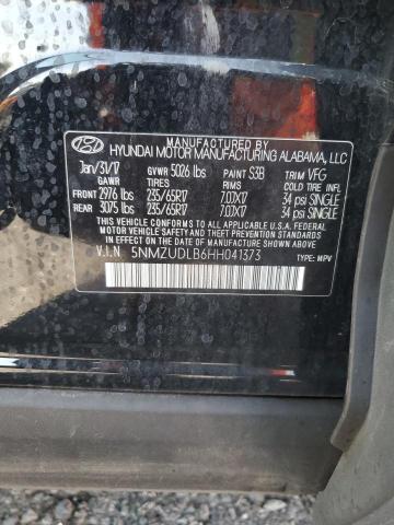 5NMZUDLB6HH041373 - 2017 HYUNDAI SANTA FE S BLACK photo 13