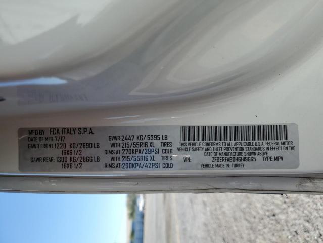 ZFBERFAB0H6H19665 - 2017 RAM PROMASTER Білий фото 13