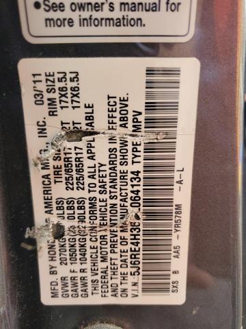 5J6RE4H36BL064134 - 2011 HONDA CR-V LX Сұр фото 13