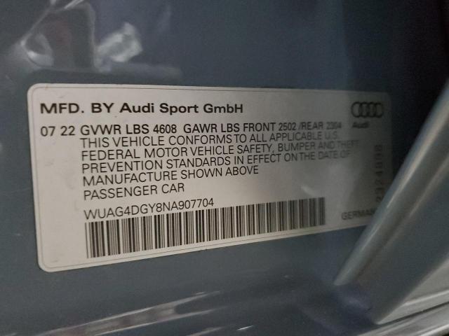 WUAG4DGY8NA907704 - 2022 AUDI RS3 GRAY photo 13