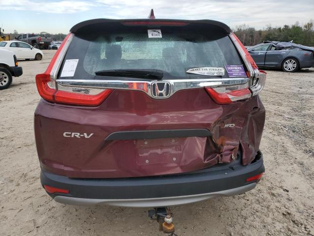 2HKRW6H32KH219135 - 2019 HONDA CR-V LX MAROON photo 6