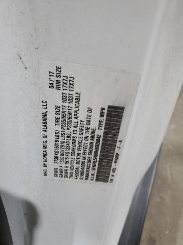 5FNRL5H69HB026842 - 2017 HONDA ODYSSEY EXL WHITE photo 13