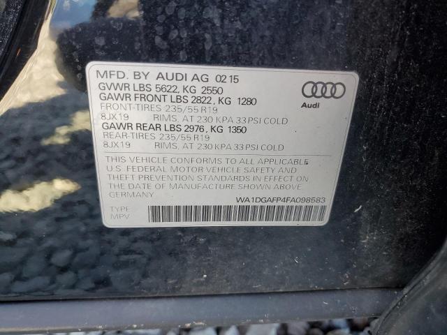WA1DGAFP4FA098583 - 2015 AUDI Q5 PREMIUM PLUS BLACK photo 14