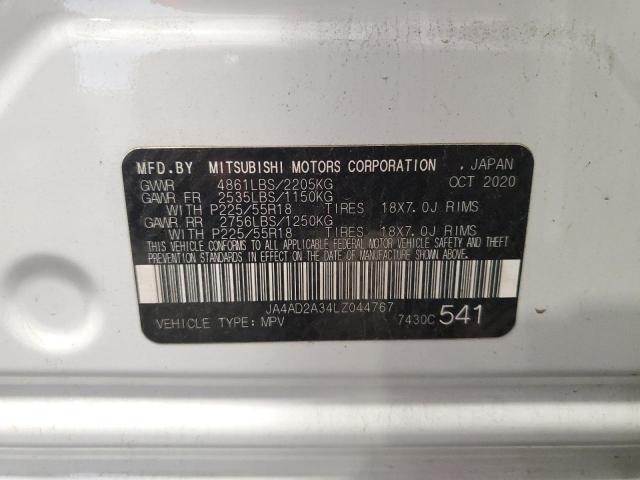 JA4AD2A34LZ044767 - 2020 MITSUBISHI OUTLANDER ES 白色 照片 14
