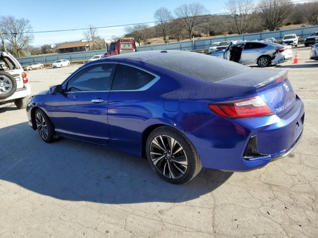 1HGCT1B88GA006471 - 2016 HONDA ACCORD EXL BLUE photo 2