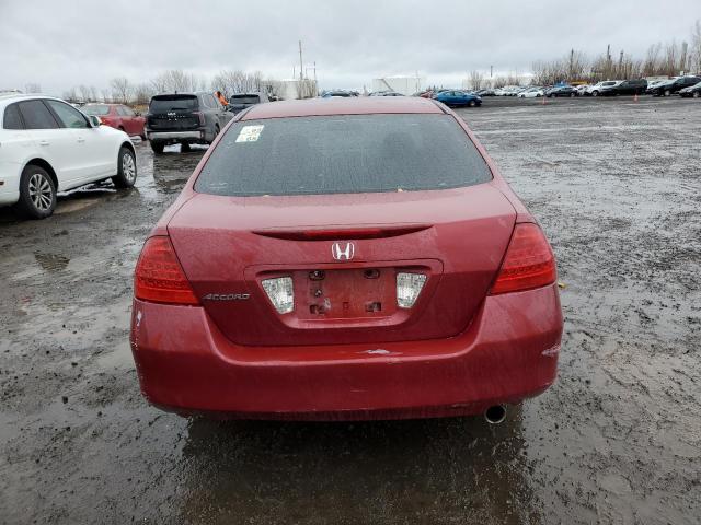 1HGCM56777A801274 - 2007 HONDA ACCORD EX RED photo 6