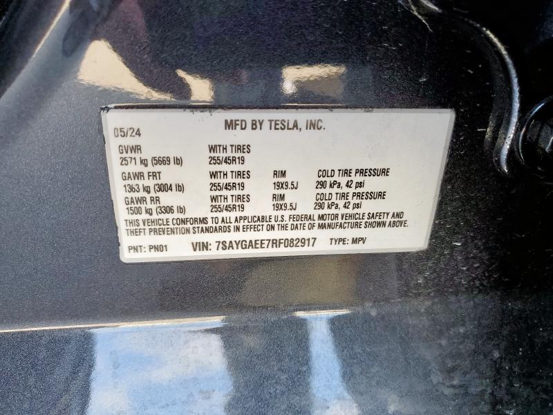 7SAYGAEE7RF082917 - 2024 TESLA MODEL Y Gri fotoğraf 22