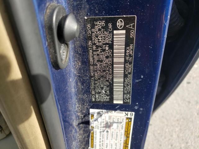 JTNBE46K473081292 - 2007 TOYOTA CAMRY CE BLUE photo 12