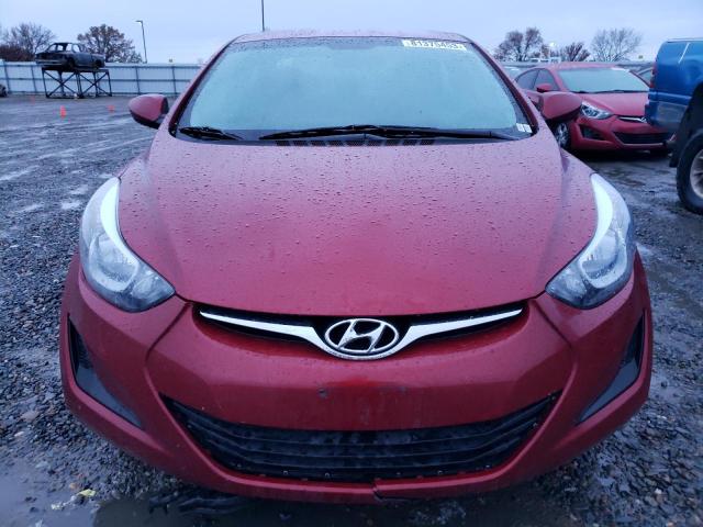 5NPDH4AE5FH616333 - 2015 HYUNDAI ELANTRA SE RED photo 5