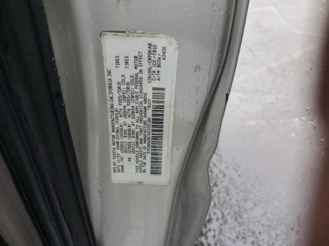 5TESN92N74Z335186 - 2004 TOYOTA TACOMA XTRACAB PRERUNNER ვერცხლისფერი ფოტო 13