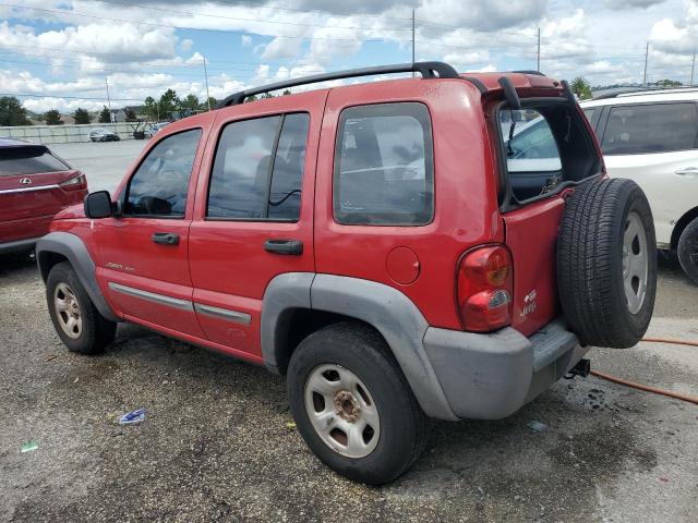 1J4GK48K22W108751 - 2002 JEEP LIBERTY SPORT RED photo 2