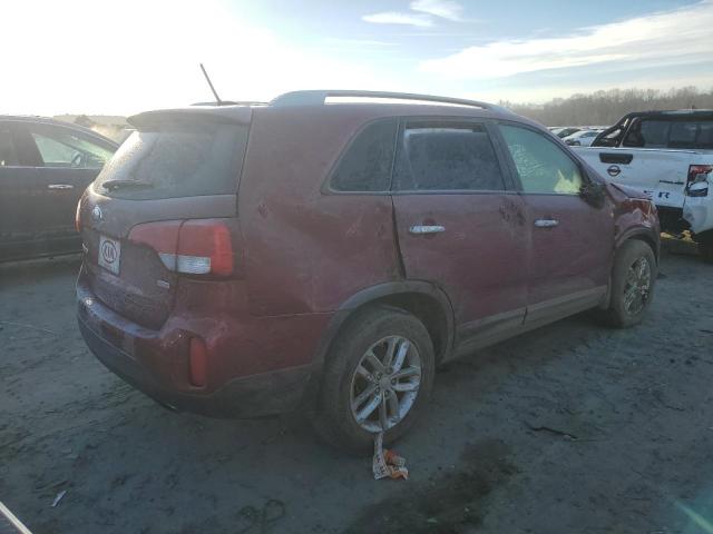 5XYKT3A60EG485844 - 2014 KIA SORENTO LX MAROON photo 3