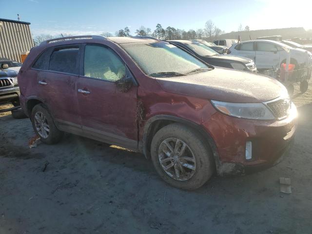 5XYKT3A60EG485844 - 2014 KIA SORENTO LX MAROON photo 4