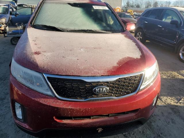 5XYKT3A60EG485844 - 2014 KIA SORENTO LX MAROON photo 5