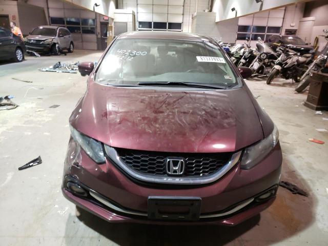 19XFB2F95EE060084 - 2014 HONDA CIVIC EXL BURGUNDY photo 5