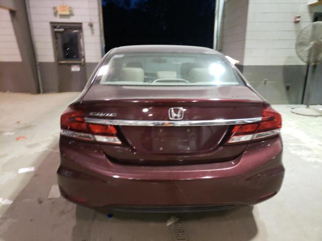 19XFB2F95EE060084 - 2014 HONDA CIVIC EXL BURGUNDY photo 6