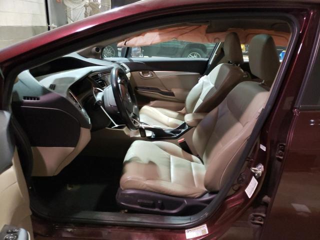 19XFB2F95EE060084 - 2014 HONDA CIVIC EXL ბურგუნდია ფოტო 7