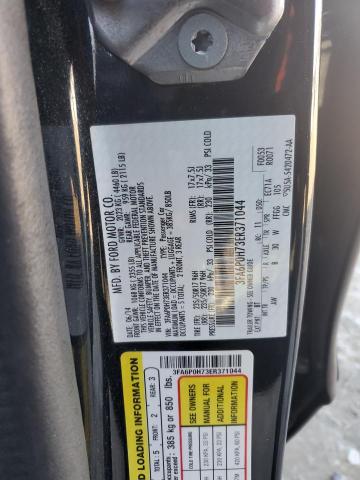 3FA6P0H73ER371044 - 2014 FORD FUSION SE BLACK photo 12