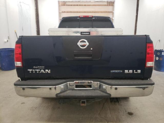 1N6BA06A68N346877 - 2008 NISSAN TITAN XE BLUE photo 6