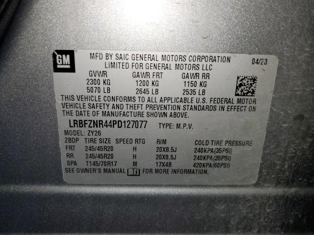 LRBFZNR44PD127077 - 2023 BUICK ENVISION ESSENCE ვერცხლისფერი ფოტო 13