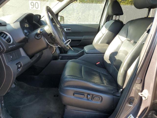5FNYF4H53EB012886 - 2014 HONDA PILOT EXL GRAY photo 7
