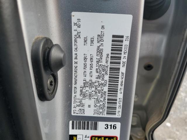 3TMDZ5BN5JM041090 - 2018 TOYOTA TACOMA DOUBLE CAB Gümüş foto 12