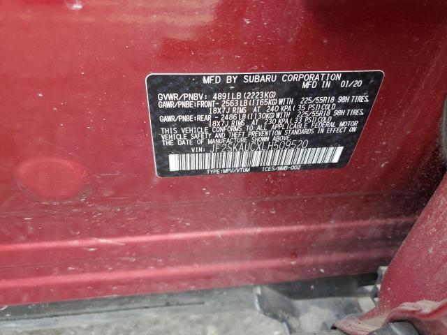 JF2SKAUCXLH509520 - 2020 SUBARU FORESTER LIMITED RED photo 13