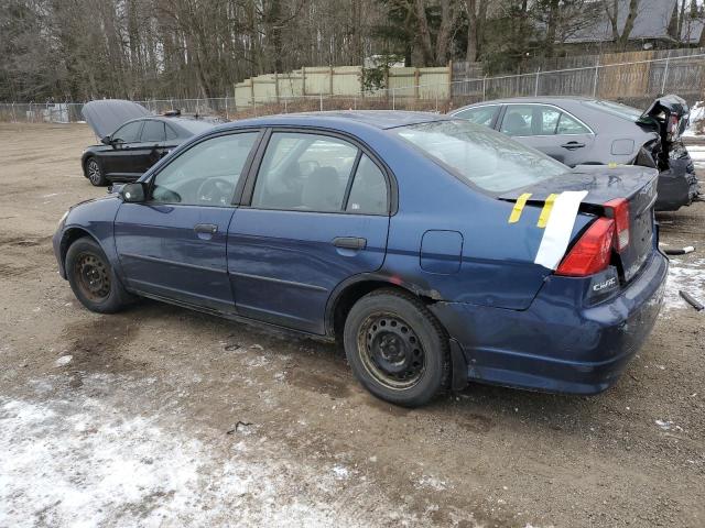 2HGES16374H929340 - 2004 HONDA CIVIC DX VP BLUE photo 2