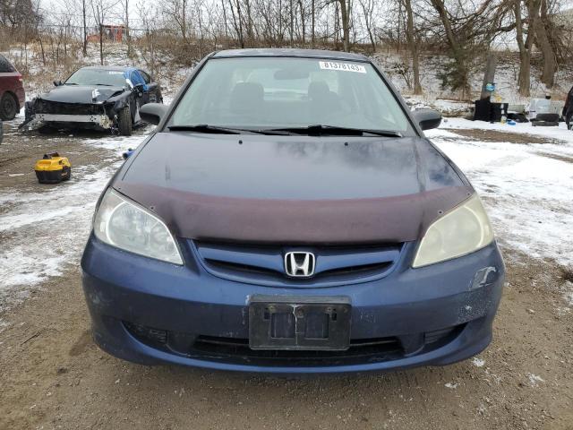 2HGES16374H929340 - 2004 HONDA CIVIC DX VP BLUE photo 5