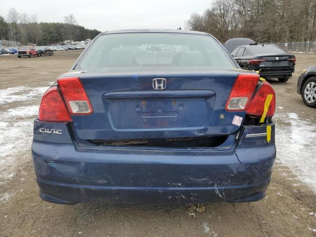 2HGES16374H929340 - 2004 HONDA CIVIC DX VP BLUE photo 6