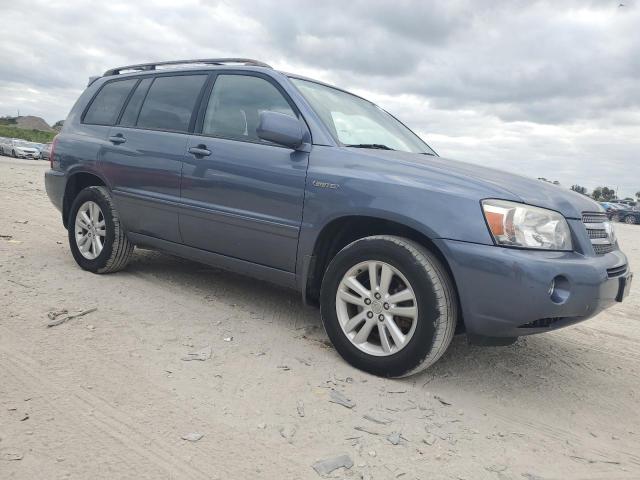 JTEEW21A660003688 - 2006 TOYOTA HIGHLANDER HYBRID BLUE photo 4