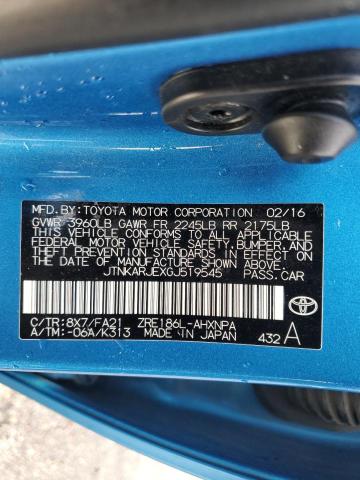 JTNKARJEXGJ519545 - 2016 TOYOTA SCION IM BLUE photo 12