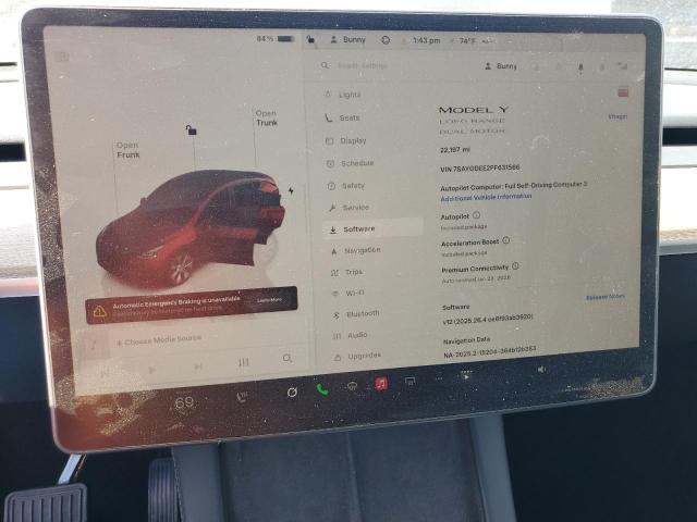 7SAYGDEE2PF631566 - 2023 TESLA MODEL Y Rouge photo 9