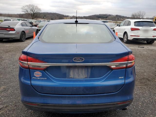 3FA6P0H74HR372286 - 2017 FORD FUSION SE BLUE photo 6