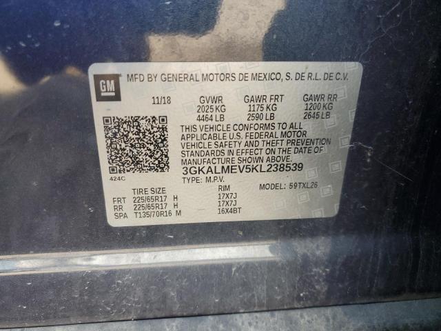 3GKALMEV5KL238539 - 2019 GMC TERRAIN SLE 石墨色 照片 12