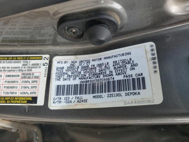 1NXBR32E58Z046674 - 2008 TOYOTA COROLLA CE Boz foto 12