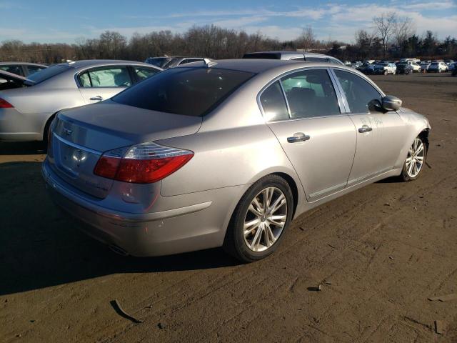 KMHGC4DFXBU129172 - 2011 HYUNDAI GENESIS 4.6L SILVER photo 3