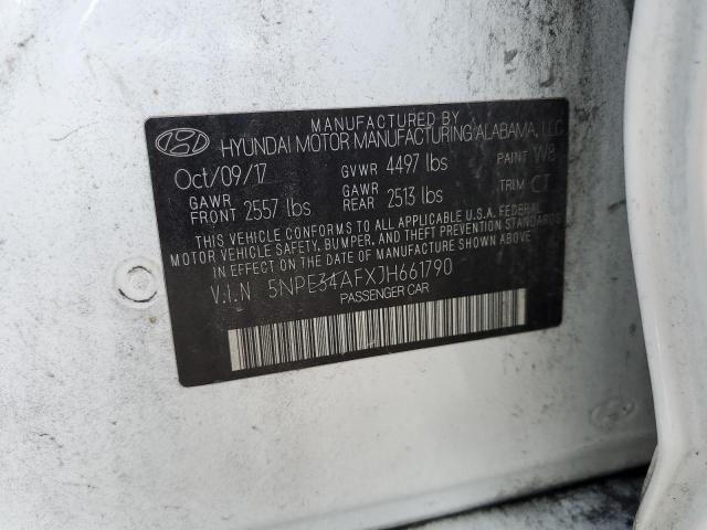 5NPE34AFXJH661790 - 2018 HYUNDAI SONATA SPORT თეთრი ფოტო 12