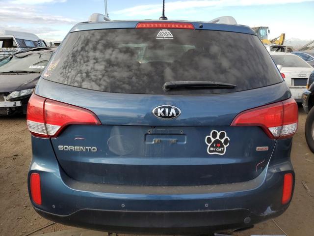 5XYKTCA6XFG610818 - 2015 KIA SORENTO LX BLUE photo 6