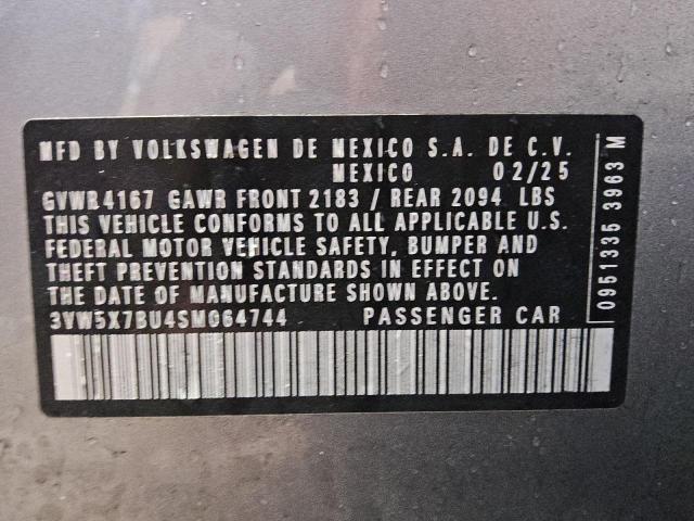 3VW5X7BU4SM064744 - 2025 VOLKSWAGEN JETTA S GRAY photo 12