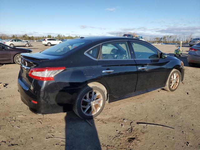 3N1AB7APXFY377665 - 2015 NISSAN SENTRA S BLACK photo 3