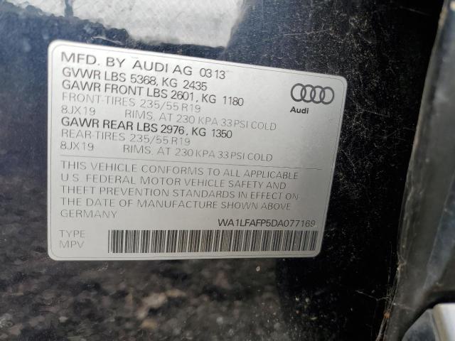 WA1LFAFP5DA077169 - 2013 AUDI Q5 PREMIUM PLUS BLACK photo 13