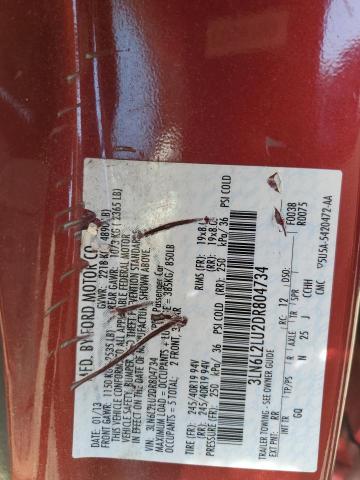3LN6L2LU2DR804734 - 2013 LINCOLN MKZ HYBRID Rouge photo 12