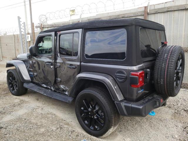 1C4JJXP64NW170709 - 2022 JEEP WRANGLER U SAHARA 4XE GRAY photo 2