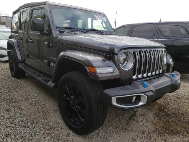 1C4JJXP64NW170709 - 2022 JEEP WRANGLER U SAHARA 4XE GRAY photo 4