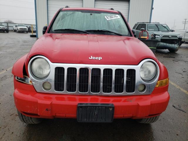 1J8GL58K95W554109 - 2005 JEEP LIBERTY LIMITED RED photo 5