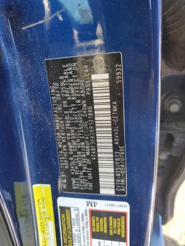 4T4BF3EK2BR121886 - 2011 TOYOTA CAMRY BASE Bleu photo 12