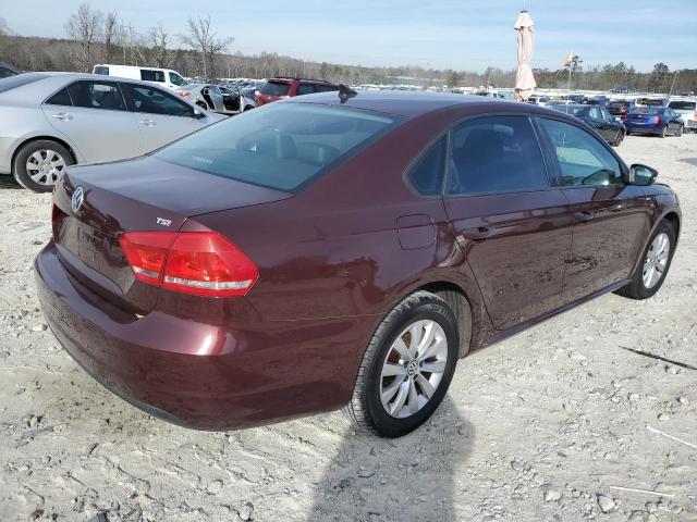 1VWAT7A32EC076674 - 2014 VOLKSWAGEN PASSAT S BURGUNDY photo 3