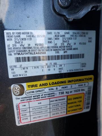 1FMJU1HT6LEA92568 - 2020 FORD EXPEDITION XLT GRAY photo 13